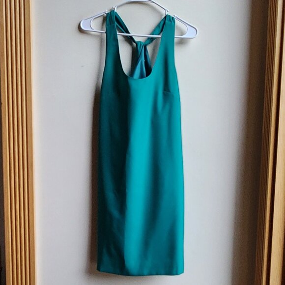 J. Crew Teal Cross Back Shift Dress Size 0 - Picture 1 of 16